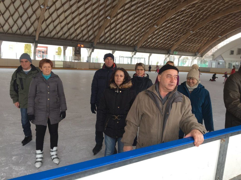 A januári résztvevők a jégen